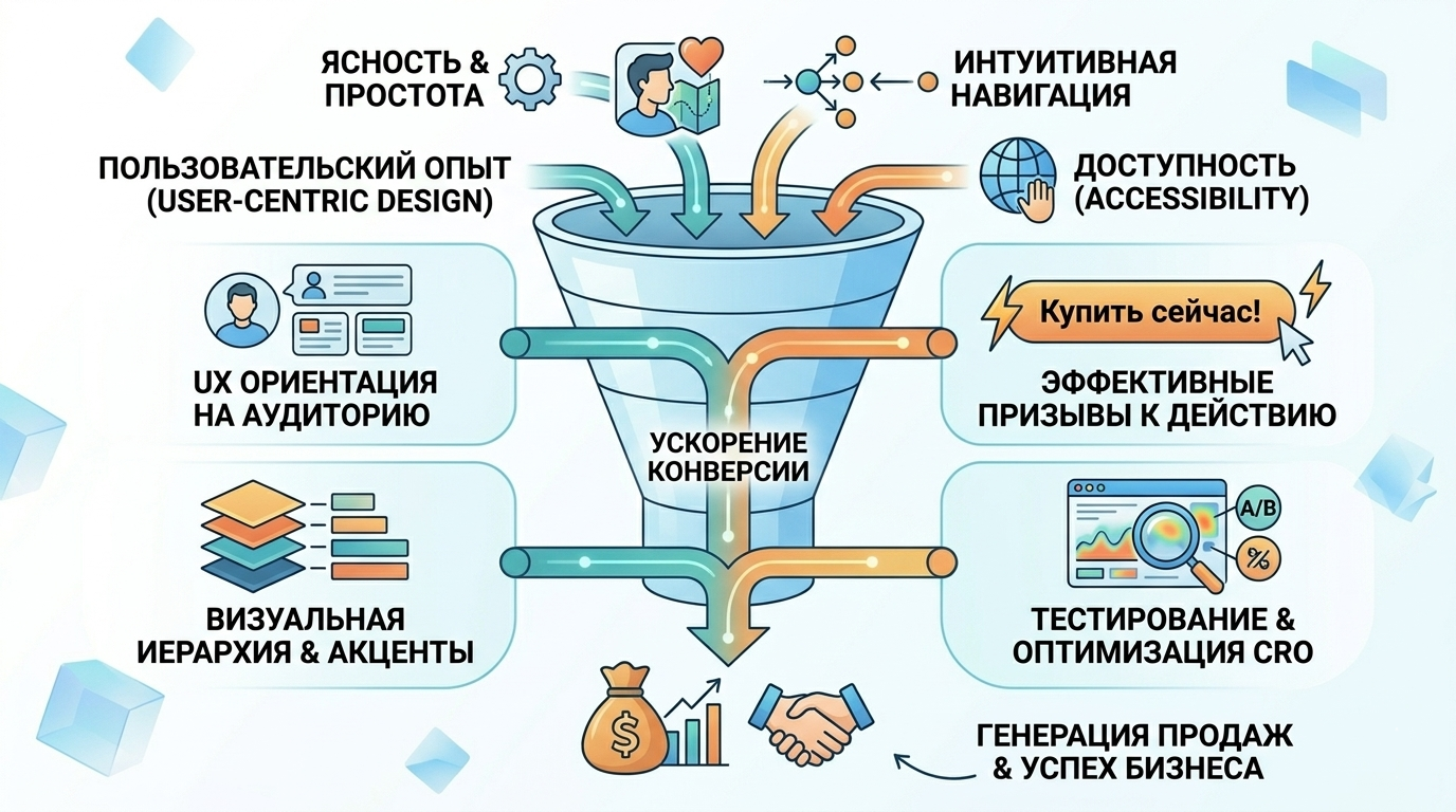 Принципы UI/UX дизайна для повышения конверсии: Как создать сайт, который продает